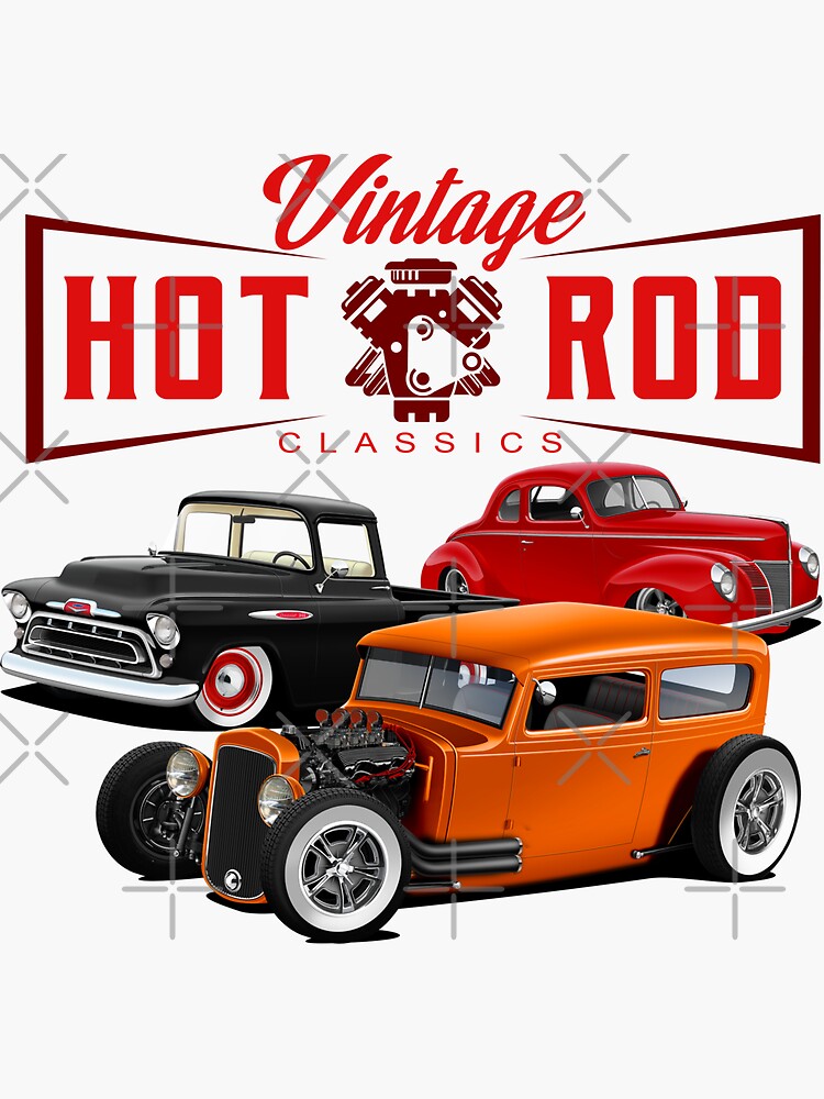 Custom Hot Rods Sticker for Sale by Yourauto