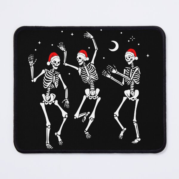 Item preview, Christmas Dancing Skeletons in Santa Hats designed and sold by Pink Pineapple Works.
