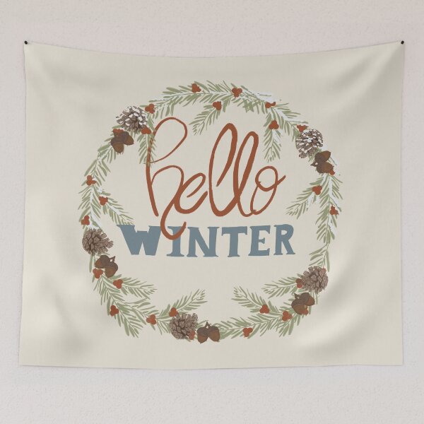 Item preview, Hello Winter in cream designed and sold by Pheonixrzg.