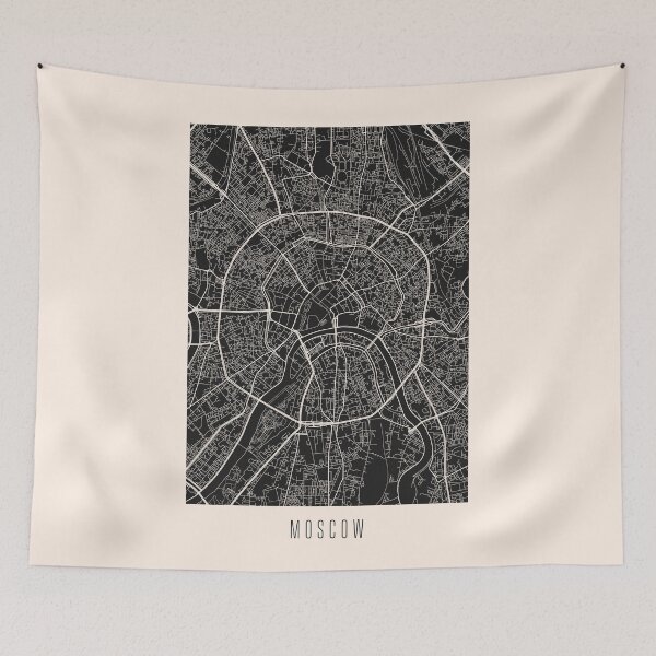 Item preview, Moscow City Street Map Dark designed and sold by Teecha.