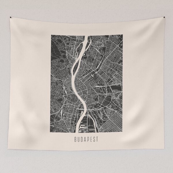 Item preview, Budapest City Street Map Dark designed and sold by Teecha.
