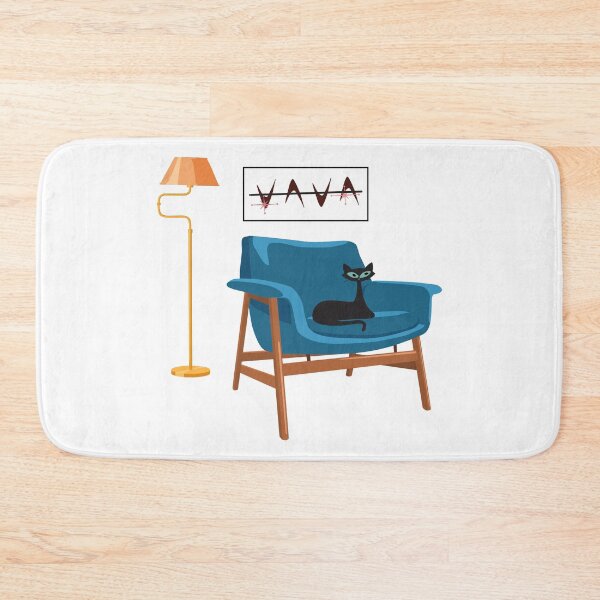Item preview, Atomic Cat Relaxing on a Mid Century Chair designed and sold by LisWilliams.