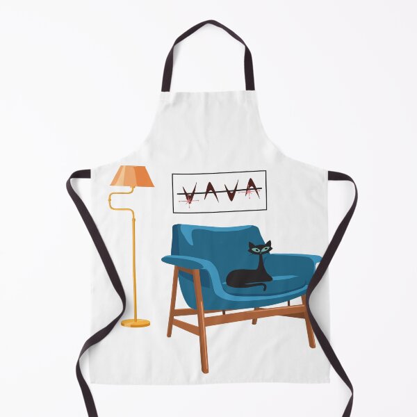 Item preview, Atomic Cat Relaxing on a Mid Century Chair designed and sold by LisWilliams.