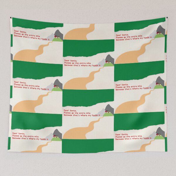 Item preview, Santa Goes the Extra Mile designed and sold by baldbird.