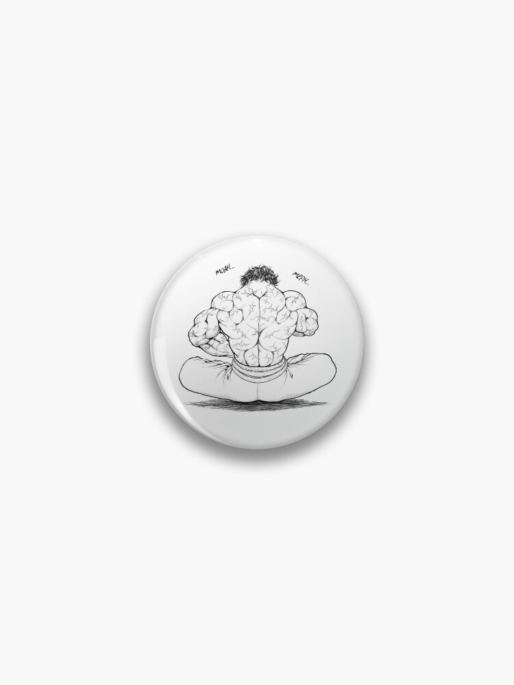 Baki hanma back eating  Sticker by CoconutWater10