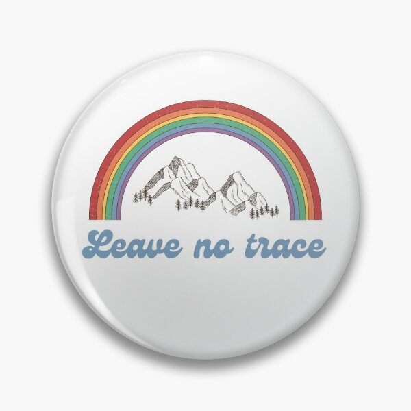 Item preview, Leave no trace (Retro rainbow) designed and sold by Bushtrippers.