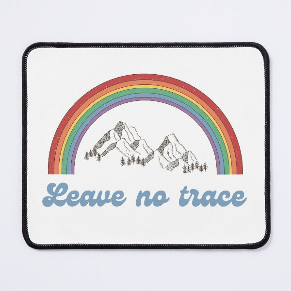 Aperçu de l'œuvre Ne laisse aucune trace (arc-en-ciel rétro) créée et vendue par Bushtrippers.