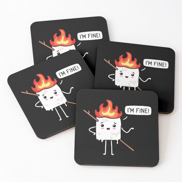 Item preview, Campfire Marshmallow - I'm Fine designed and sold by SuperrSunday.