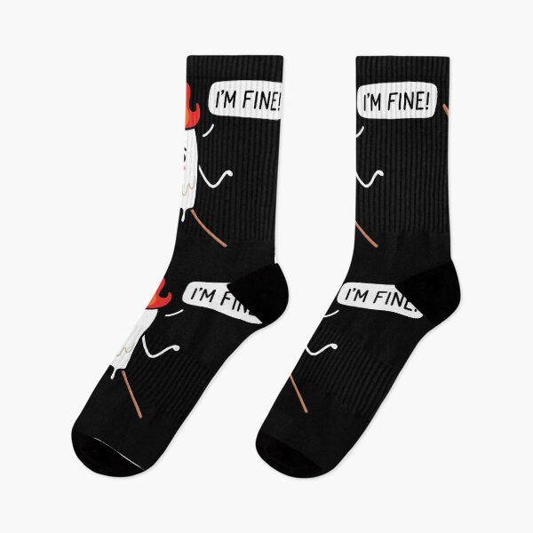 Item preview, Campfire Marshmallow - I'm Fine designed and sold by SuperrSunday.