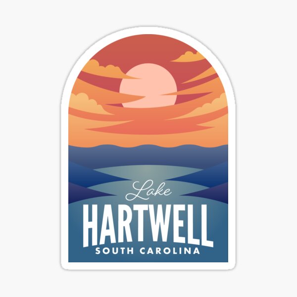 Item preview, Lake Hartwell SC Retro Sunset designed and sold by HalpinDesign.