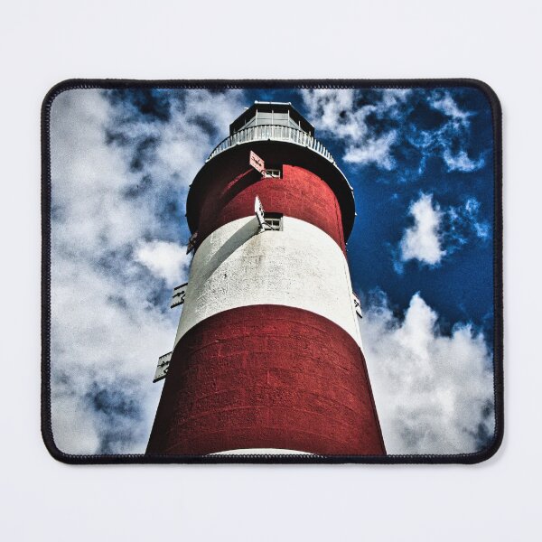 Item preview, Plymouth lighthouse with dramatic effect designed and sold by Ann Biddlecombe.