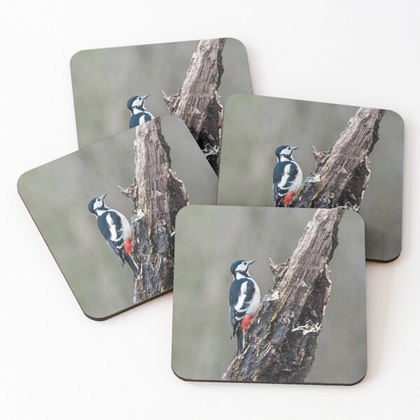Item preview, A great spotted woodpecker on an old tree trunk designed and sold by Cameranick.