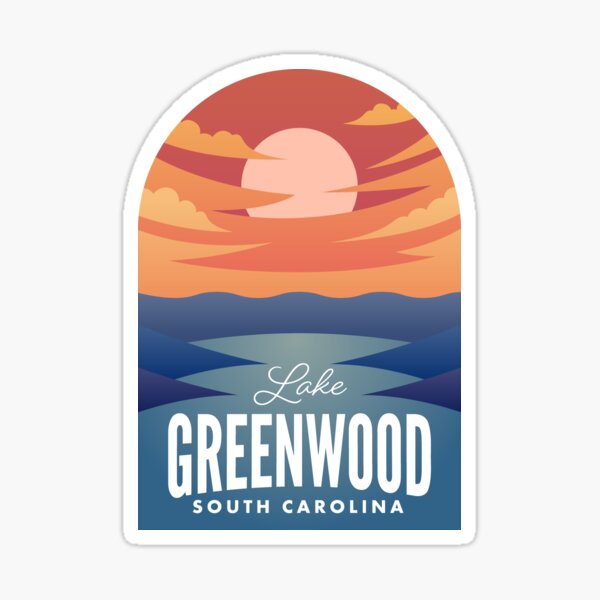 Item preview, Lake Greenwood SC Retro Sunset designed and sold by HalpinDesign.