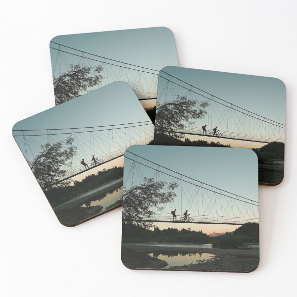 Item preview, A couple walking on a bridge at sunset designed and sold by Vanina Isola.