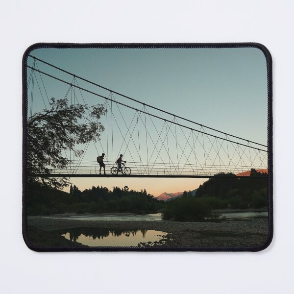 Item preview, A couple walking on a bridge at sunset designed and sold by Vanina Isola.