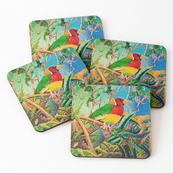 Item preview, Red Headed Barbet designed and sold by Janice Schiff.