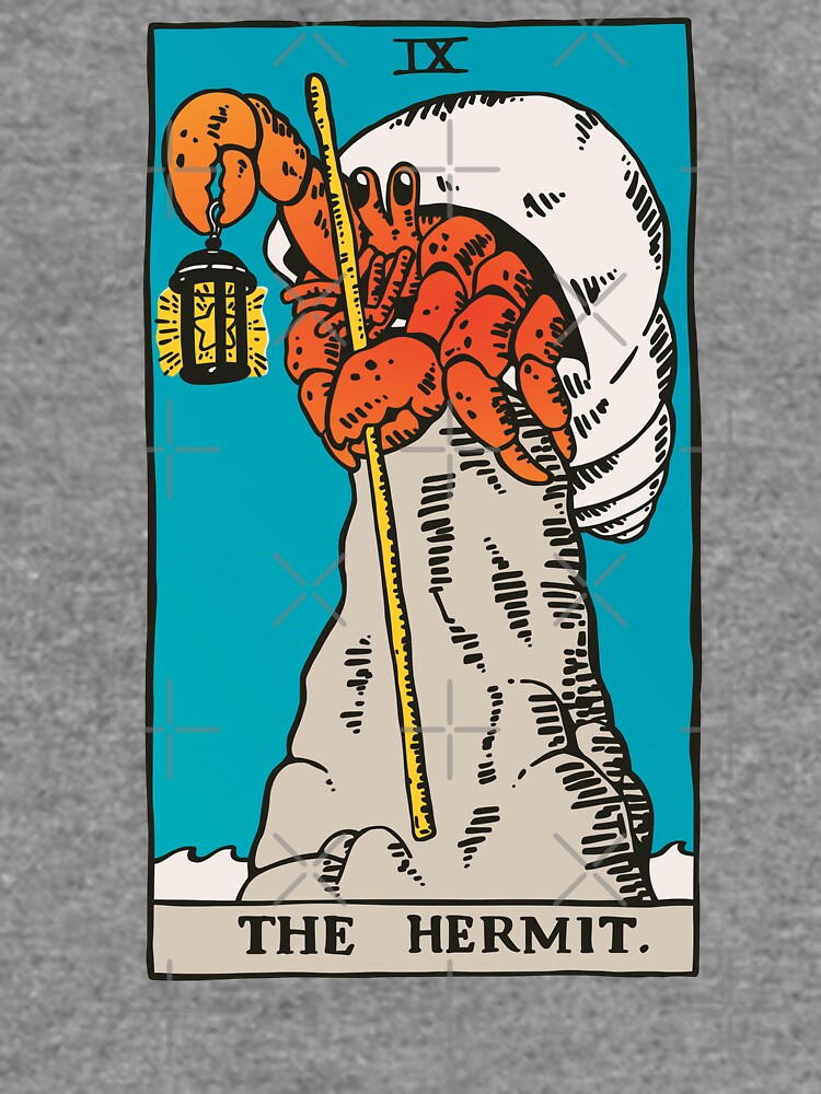 Thumbnail 5 of 5, Lightweight Sweatshirt, The Hermit Crab Tarot Card designed and sold by obinsun.