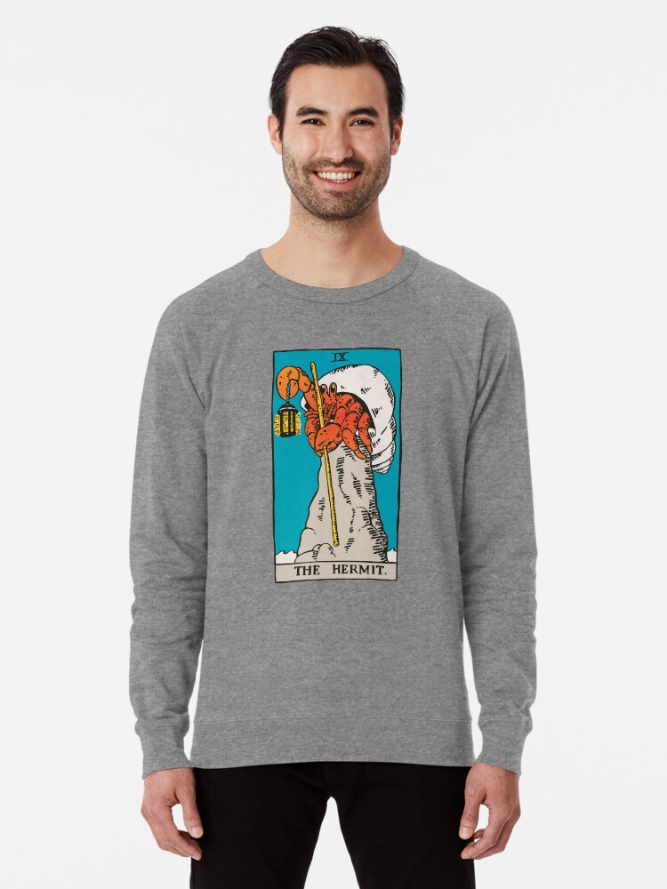 Thumbnail 1 of 5, Lightweight Sweatshirt, The Hermit Crab Tarot Card designed and sold by obinsun.