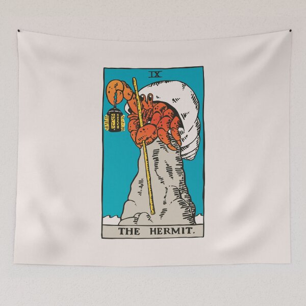 Item preview, The Hermit Crab Tarot Card designed and sold by obinsun.