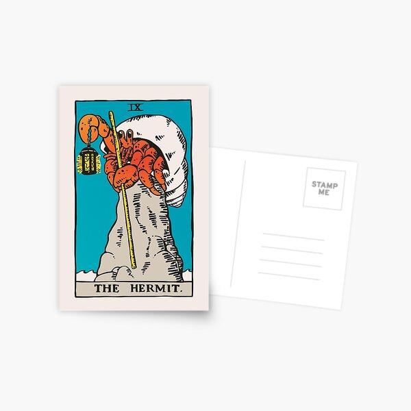 Item preview, The Hermit Crab Tarot Card designed and sold by obinsun.