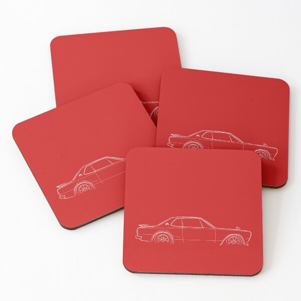 Item preview, 1972 Nissan Skyline KPGC10 - profile stencil, white designed and sold by mal-photography.