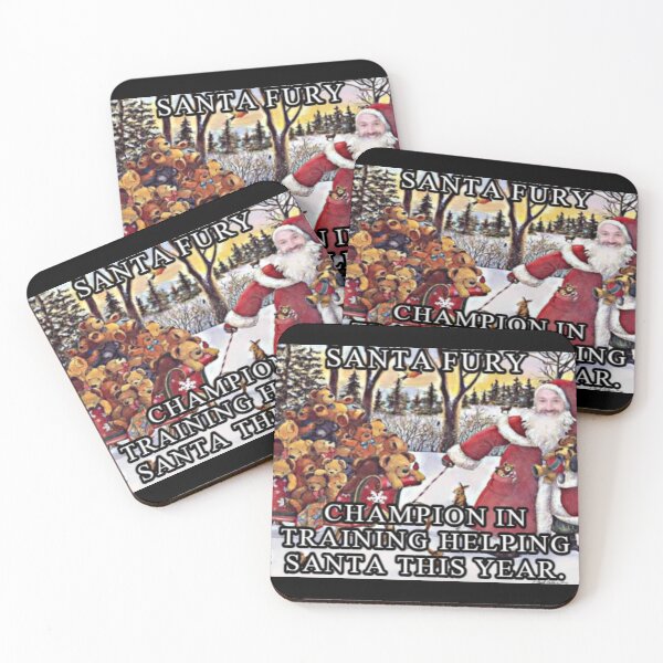Item preview, Santa Fury boxer helping santa designed and sold by amy greaves.