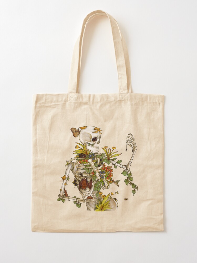 Tote Bag, Bones and Botany designed and sold by E Moss