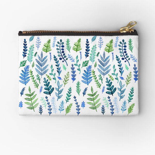 Item preview, Blue and Green Watercolor Foliage designed and sold by PurpleImpala.