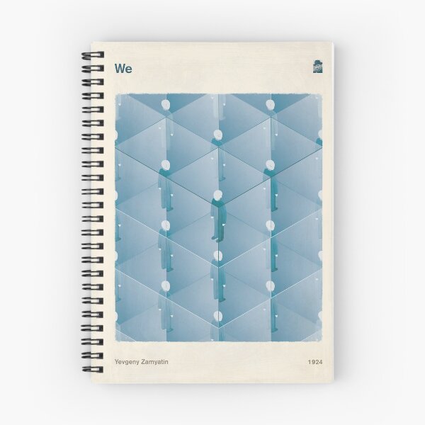 Item preview, We, Yevgeny Zamyatin - Dystopian Sci Fi Literary Art for Book Lovers designed and sold by RedHillPrints.