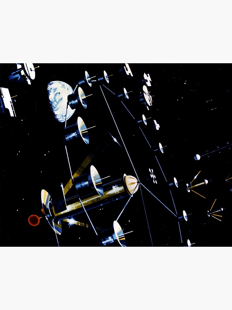 Discover NASA ARC Multiple O'Neill Cylinder Art Premium Matte Vertical Poster