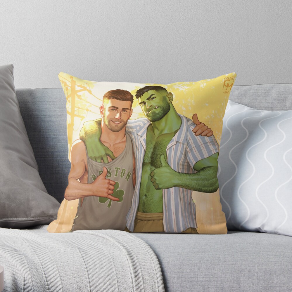 Man Face  Throw Pillow for Sale by Needlessworks