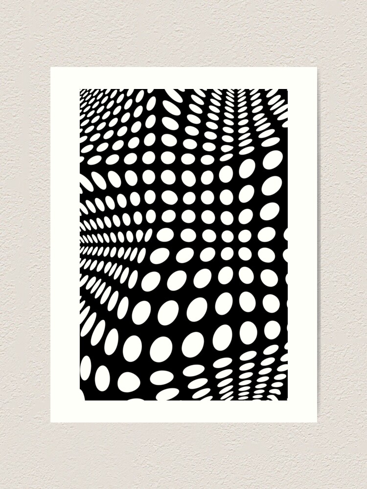 Black And White Op-Art Spiral Art Print for Sale by artsandsoul