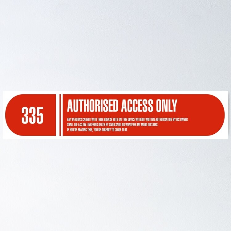 "Authorised personnel only" label | Sticker