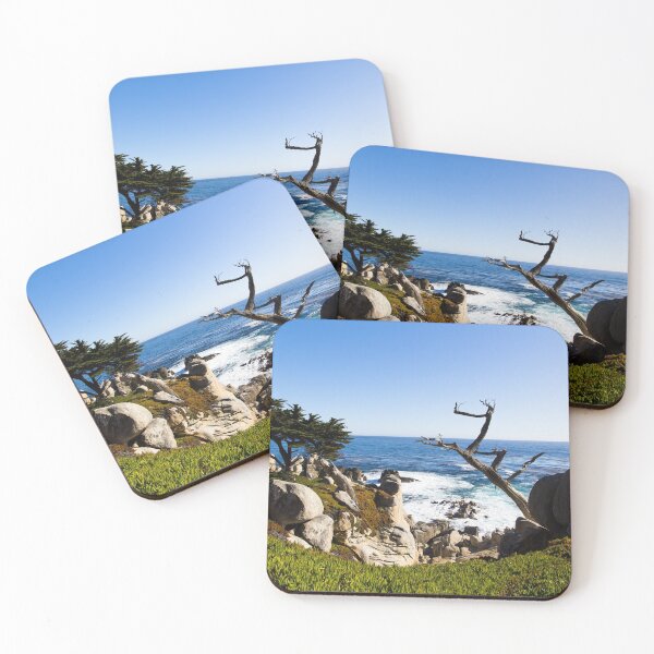 Item preview, View of Pacific Coast near 17-Mile Drive is a scenic road through Pacific Grove and Pebble Beach on the Monterey Peninsula in California designed and sold by OrcaNature.