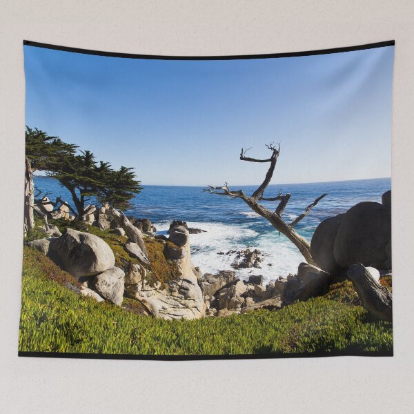 Item preview, View of Pacific Coast near 17-Mile Drive is a scenic road through Pacific Grove and Pebble Beach on the Monterey Peninsula in California designed and sold by OrcaNature.