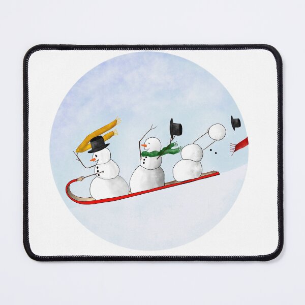 Item preview, Sledding Snowmen designed and sold by Cedarrue.
