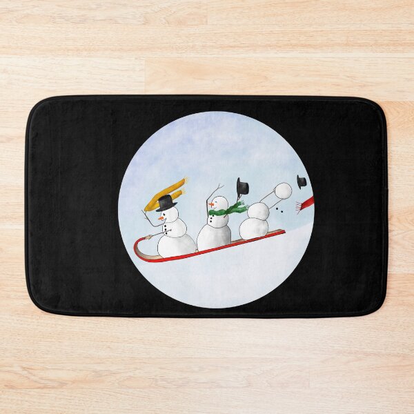 Item preview, Sledding Snowmen designed and sold by Cedarrue.