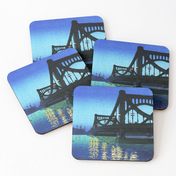 Item preview, Kiyosubashi Bridge in the Early Evening by Kawase Hasui Ukiyo-e Japanese Art designed and sold by tjj68.