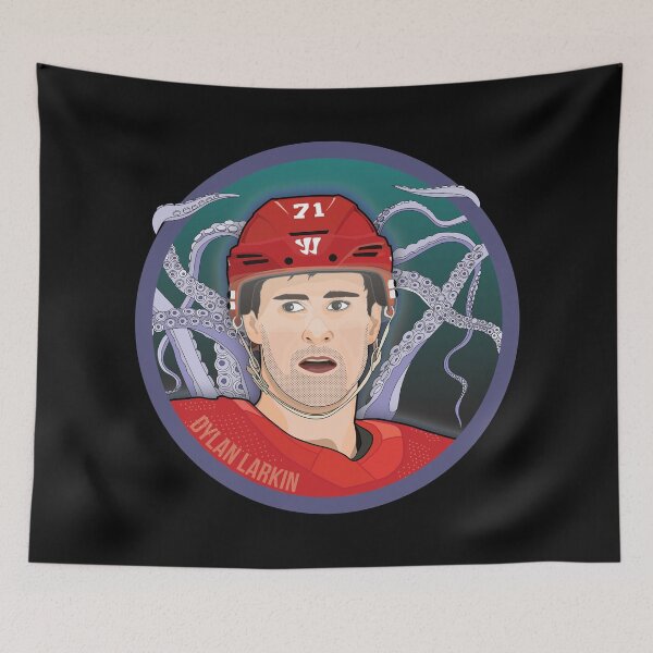 Item preview, Detroit Red Wings - Dylan Larkin - Octopus Background designed and sold by Eye on the Blueline.