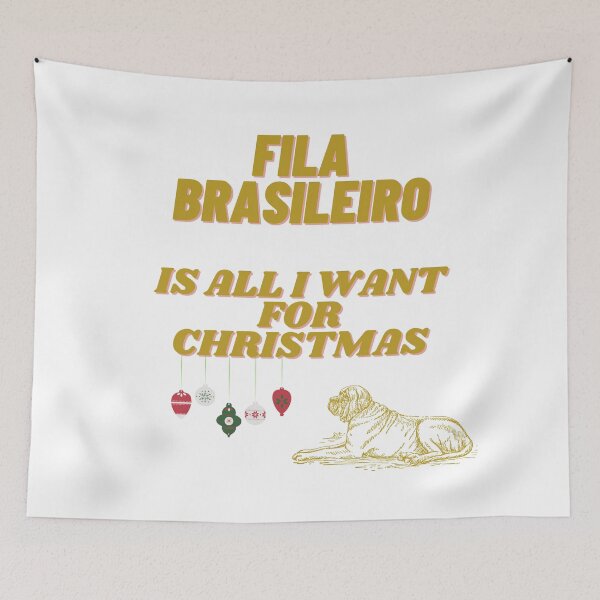 Item preview, Fila Brasileiro is All I Want for Christmas Cute Brazilian Mastiff Dog  designed and sold by silviaol.