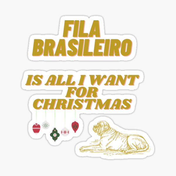 Cute Fila Brasileiro Brazilian Mastiff Dog Paw Prints  Sticker