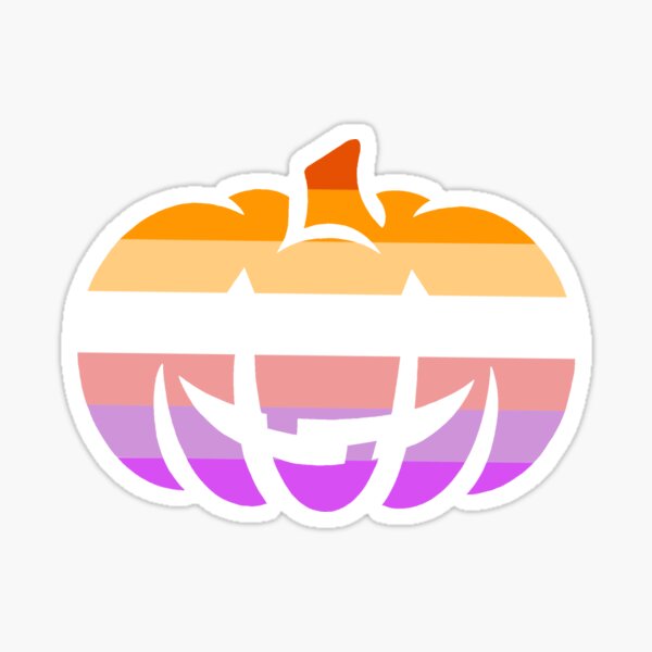 Lesbian Pride Pumpkin Sticker For Sale By Arrowarts Redbubble 5771