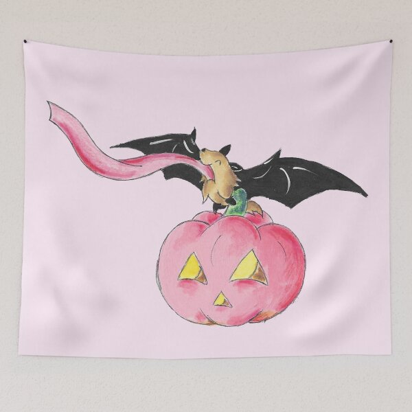 Item preview, Pink Pumpkin Bat designed and sold by KOKeefeArt.
