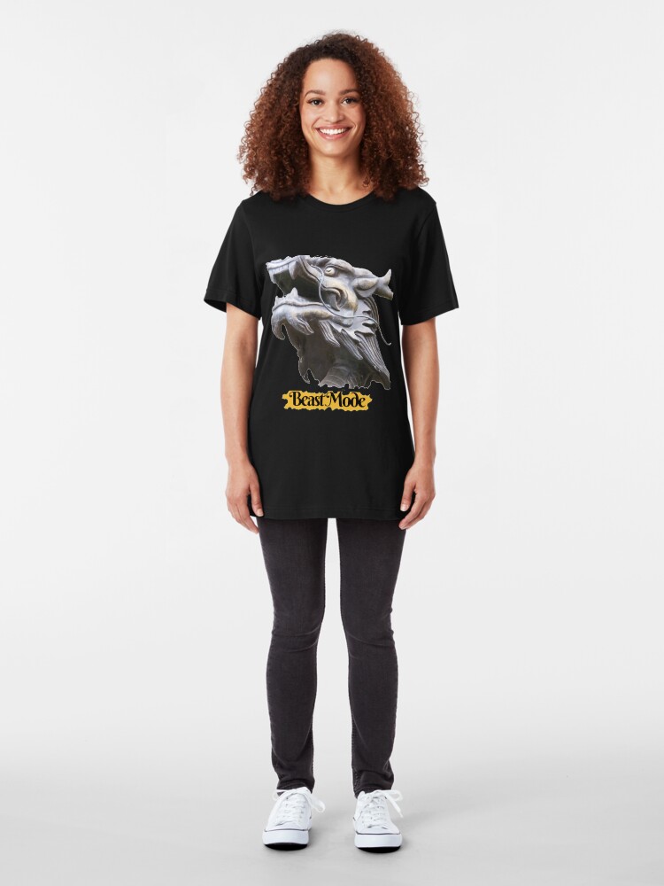 Alternate view of COOL BEAST MODE FUNNY QUOTE DRAGON FANTASY Slim Fit T-Shirt