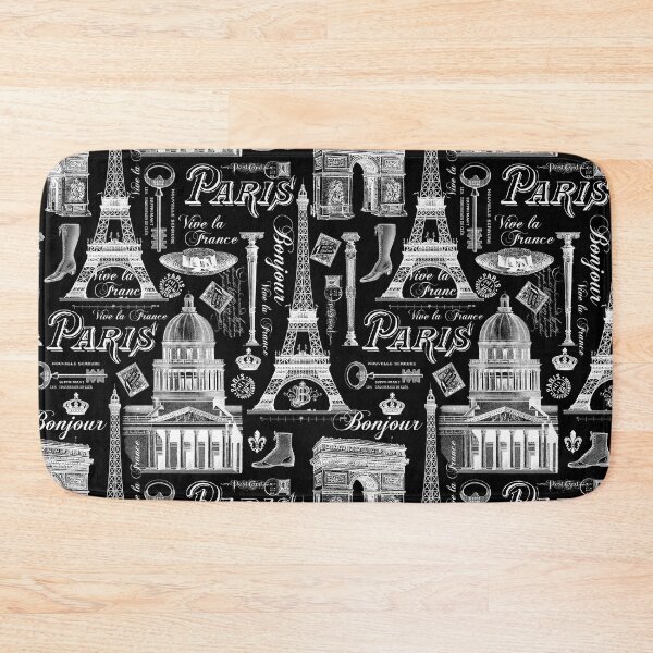 Item preview, Romantic Paris Vintage Black And White Pattern designed and sold by artsandsoul.