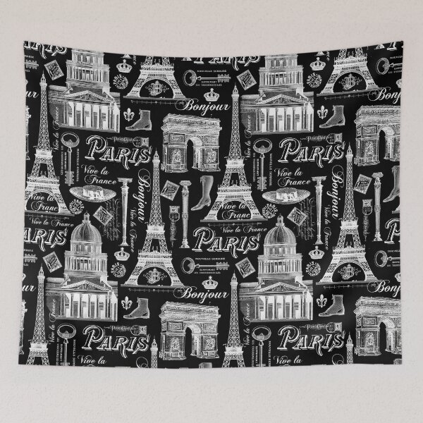 Item preview, Romantic Paris Vintage Black And White Pattern designed and sold by artsandsoul.