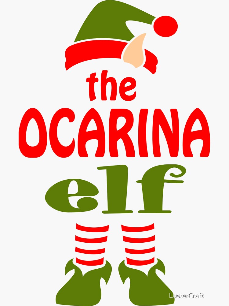 "Ocarina Lover, Ocarina Girl's, Ocarina Player, Christmas, Elf Ocarina