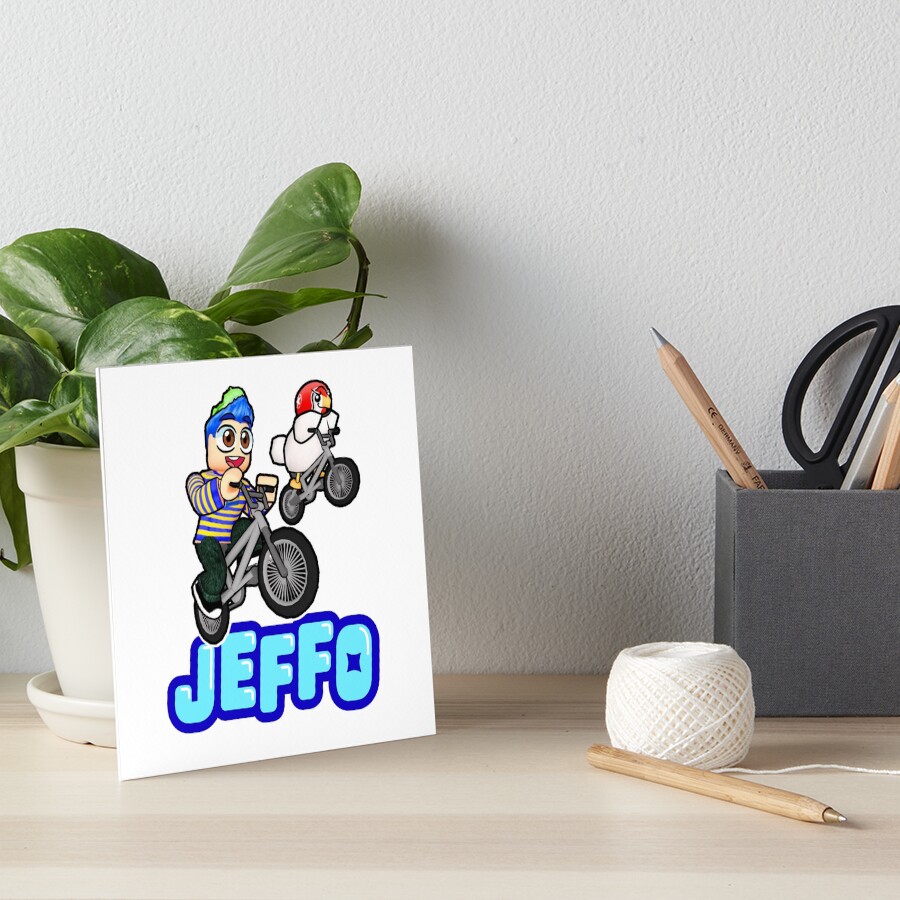 jeffo-youtuber-roblox-art-board-print-by-berdofrenzy-redbubble