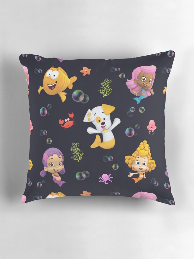 Awesome bubble guppies girls sea life baby nursery pattern kids room decor Pillow for Sale by portrait4you Redbubble