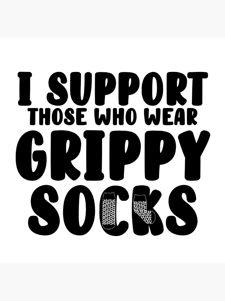 Grippy Sock Gang (Dark Lines) Poster for Sale by luckyjenneh
